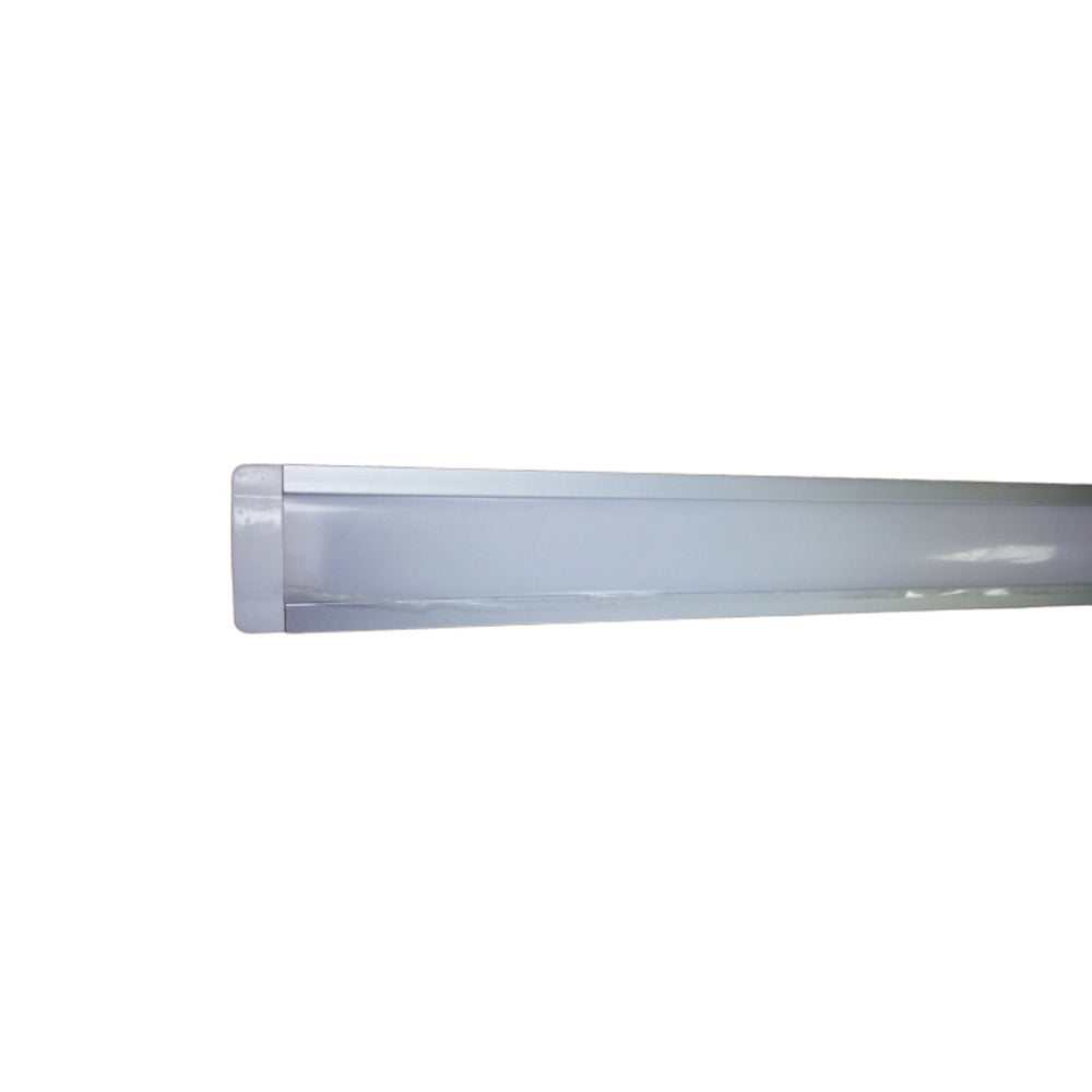 ALUMINUM PROFILE MILKY COVER WITH LIPS 8' (2440x17x7 mm)