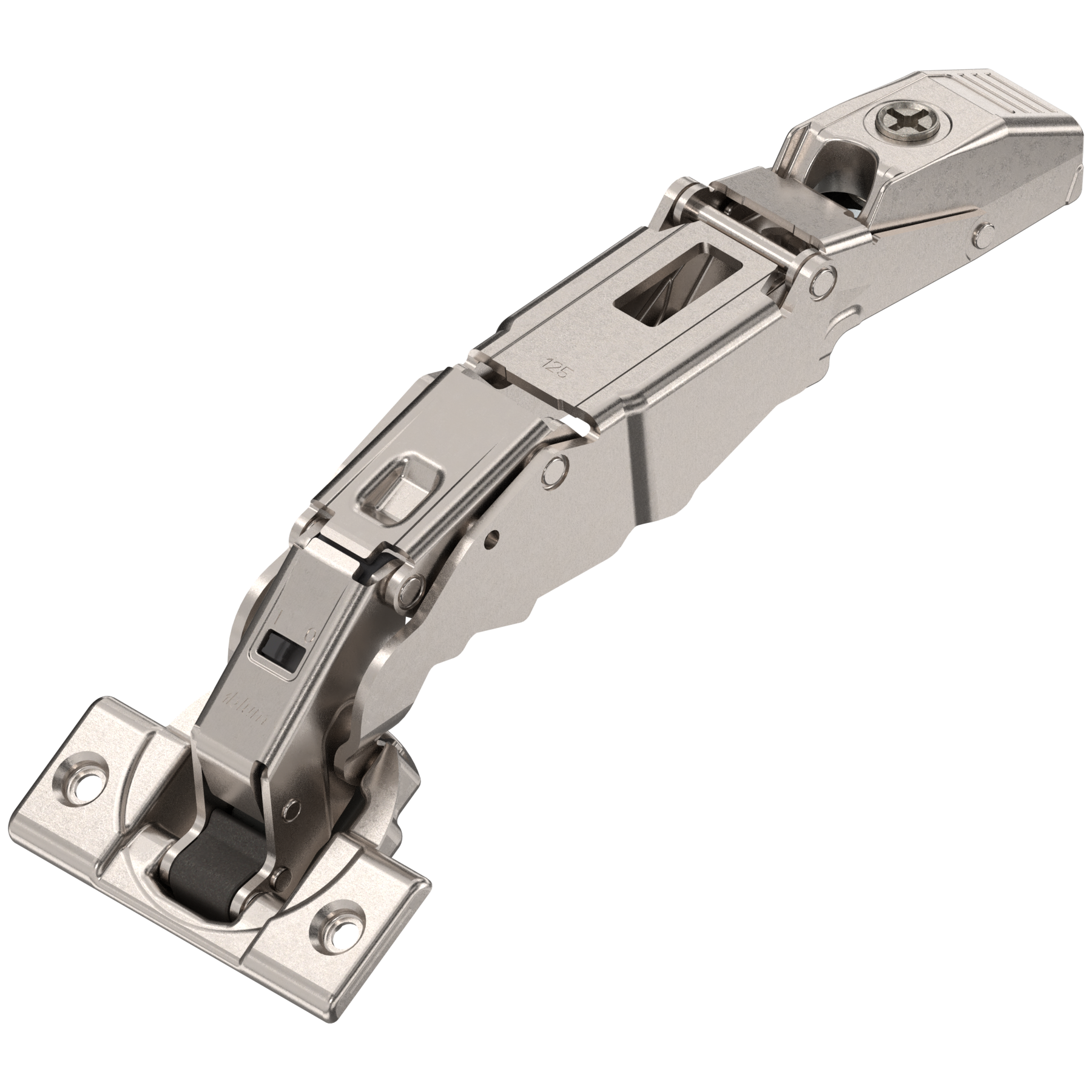 Blum CLIP top 125° zero protrusion hinges for thick doors Screw-on Nickel
