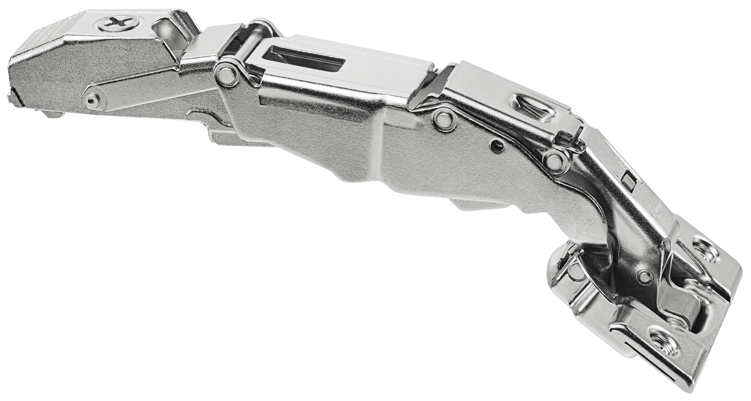 Blum CLIP top 125° zero protrusion hinges for thick doors Screw-on Nickel