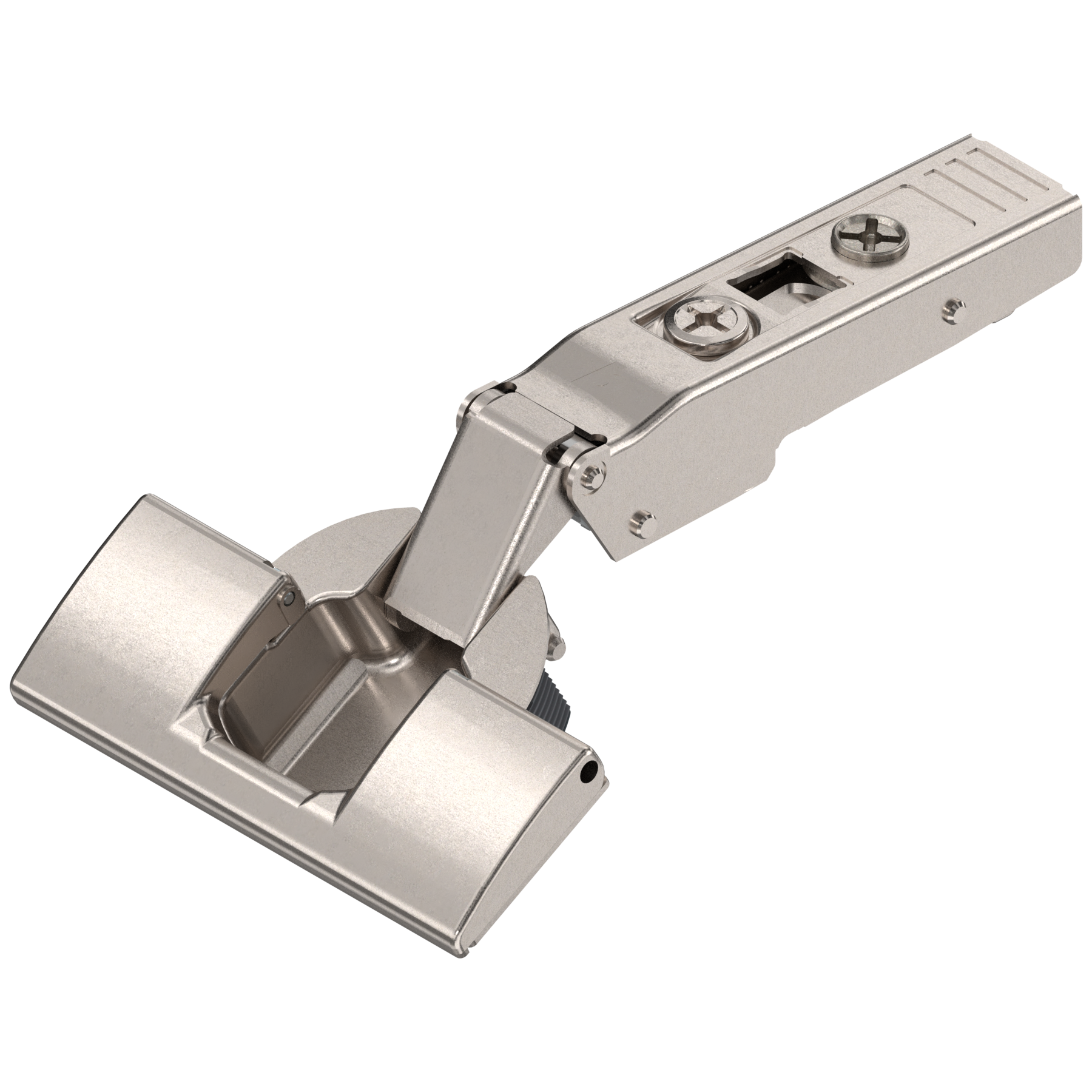 Blum CLIP top standard hinge 120°+, full overlay application, hinge cup: INSERTA