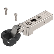 Blum CLIP top hinges - special applications 95° Glass door hinges - self closing Half overlay Black/Nickel