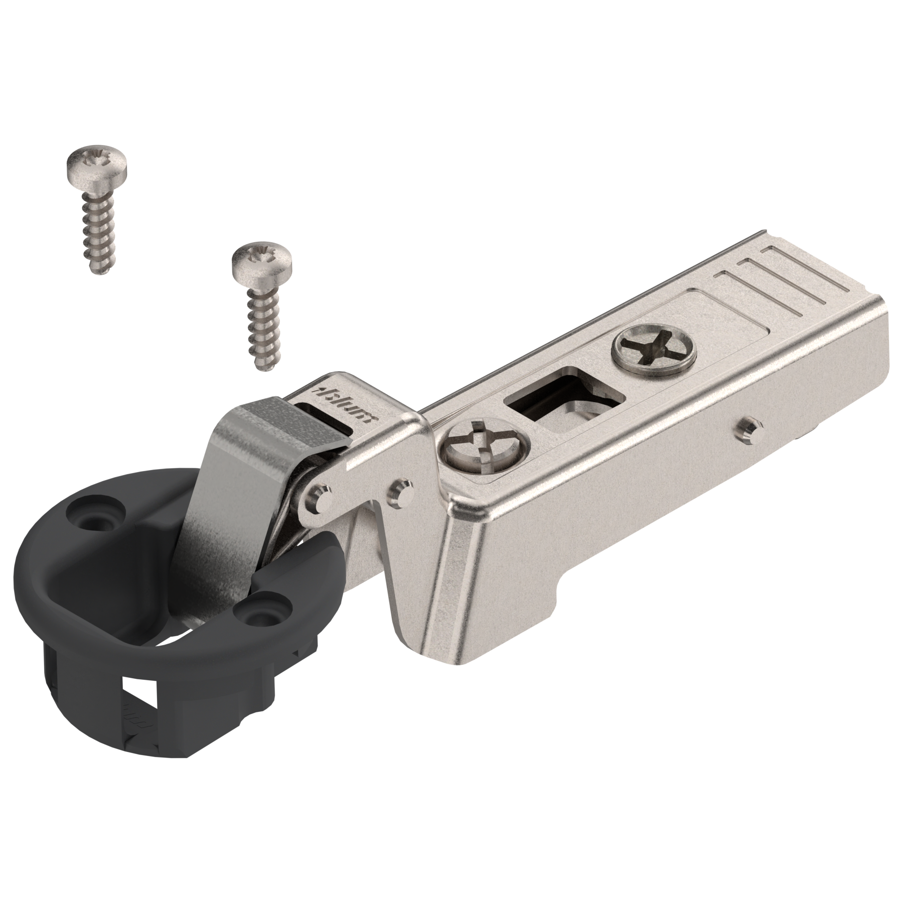 Blum CLIP top hinges - special applications 95° Glass door hinges - self closing Inset Black/Nickel