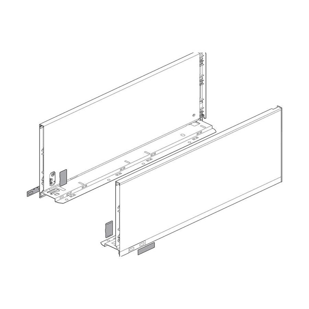 Blum LEGRABOX F-Height Drawer Box Kit Matte Black 125 LB
