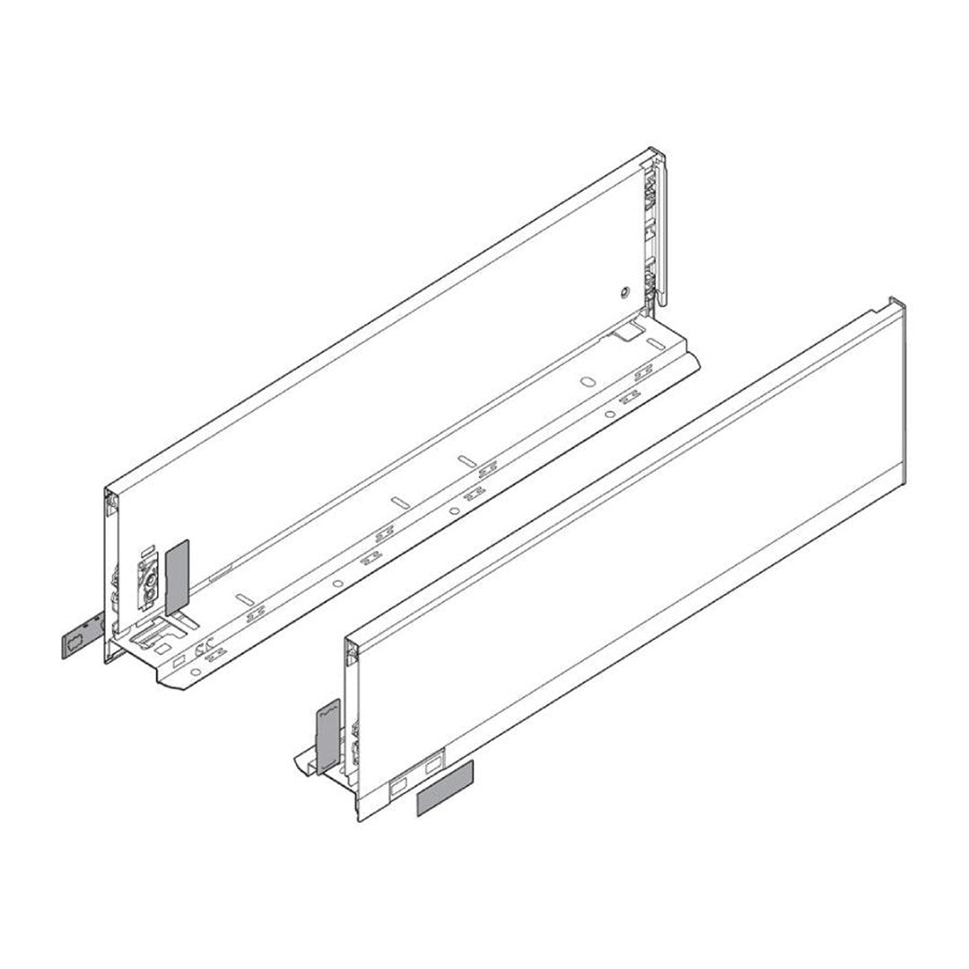 Blum LEGRABOX K-Height Drawer Box Kit Matte Black 125 LB