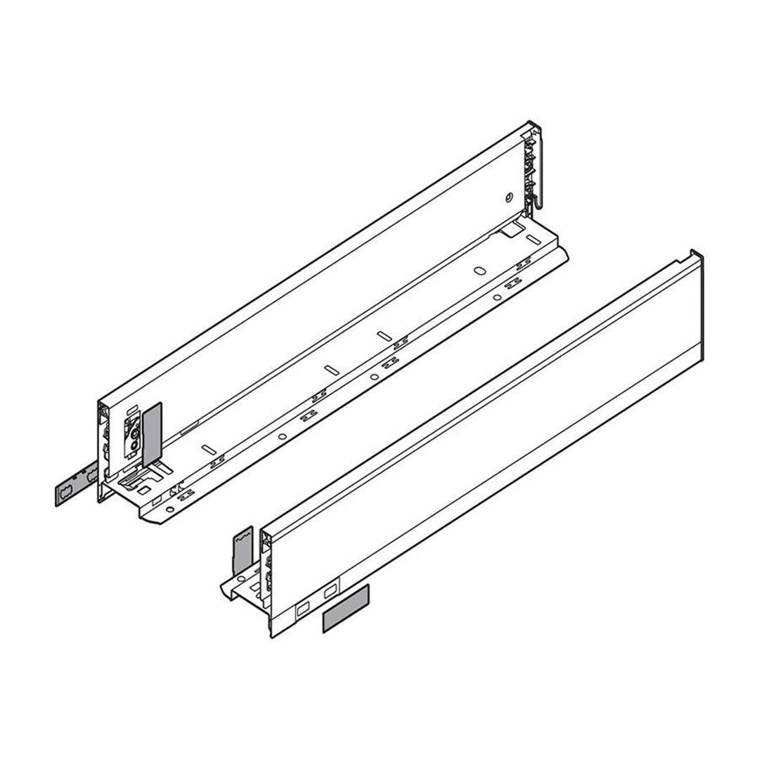 Blum LEGRABOX M-Height Drawer Box Kit Matte Black 125 LB