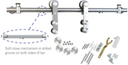 BARNDOORKIT RND RAIL SURF MT 6.5 SOFT CL