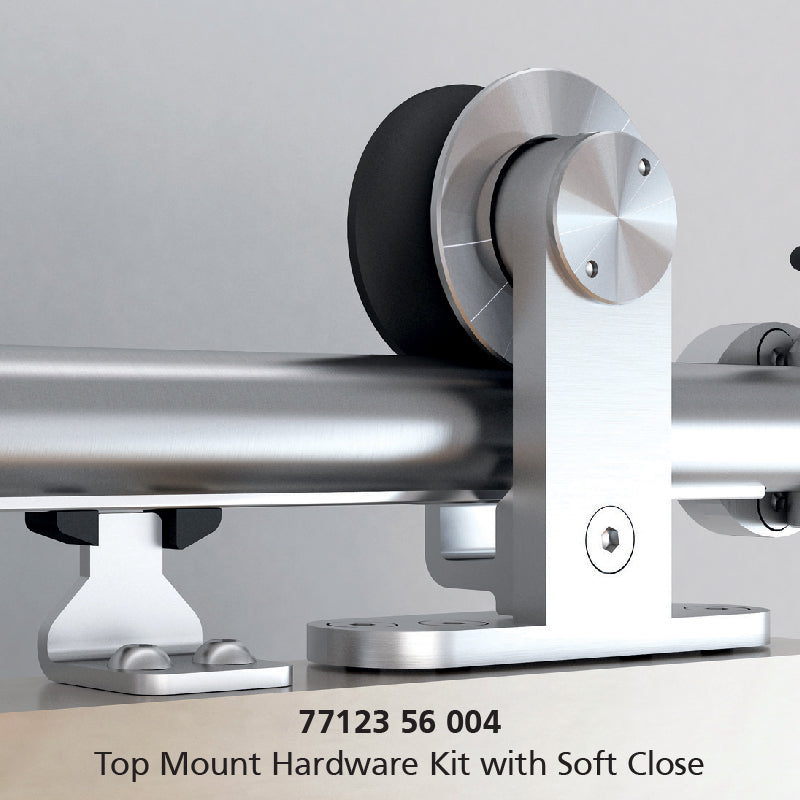 BARNDOORKIT RND RAIL TOP MNT 6.5FT SOFT