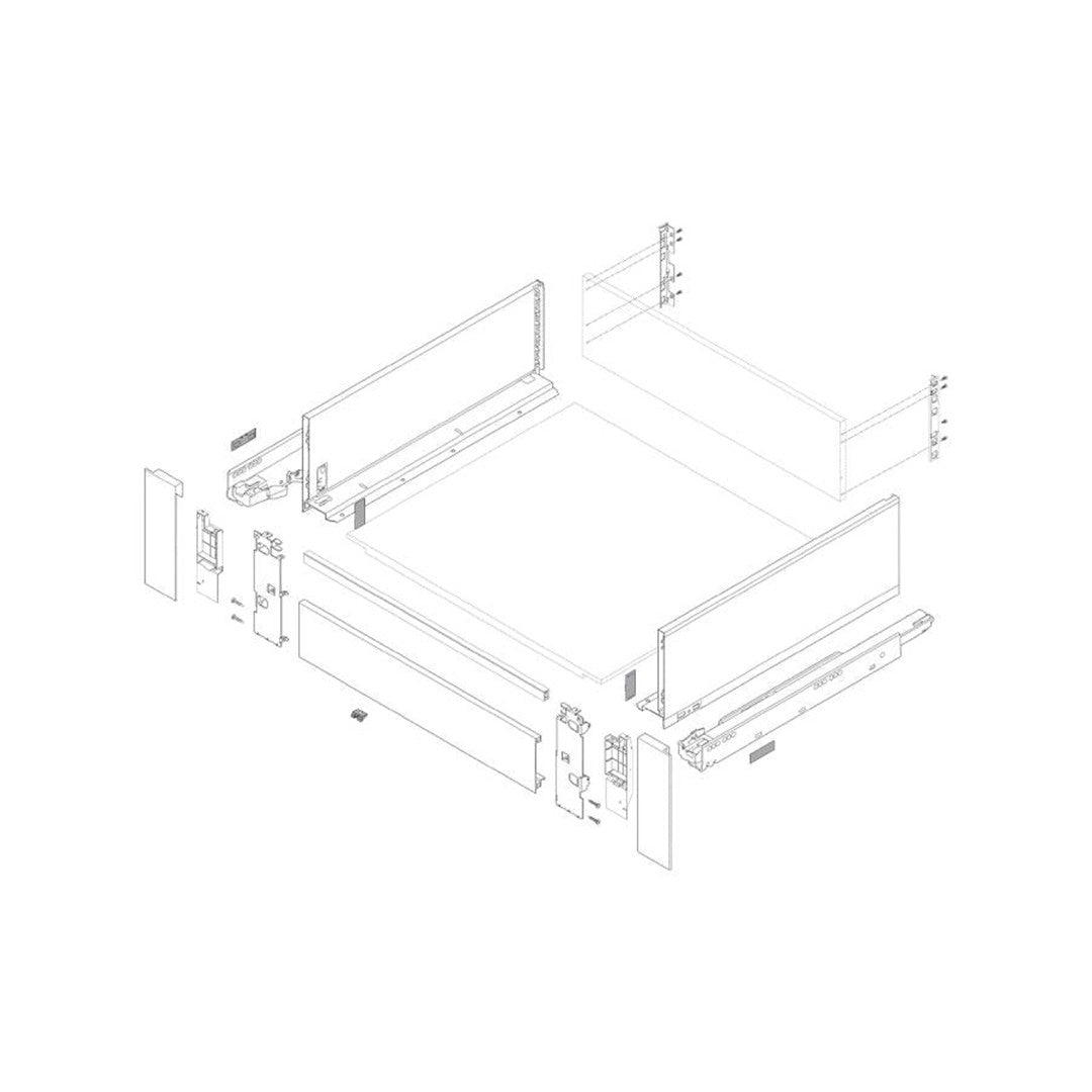 Blum LEGRABOX C-Height Drawer Box Kit Matte Black 170 LB