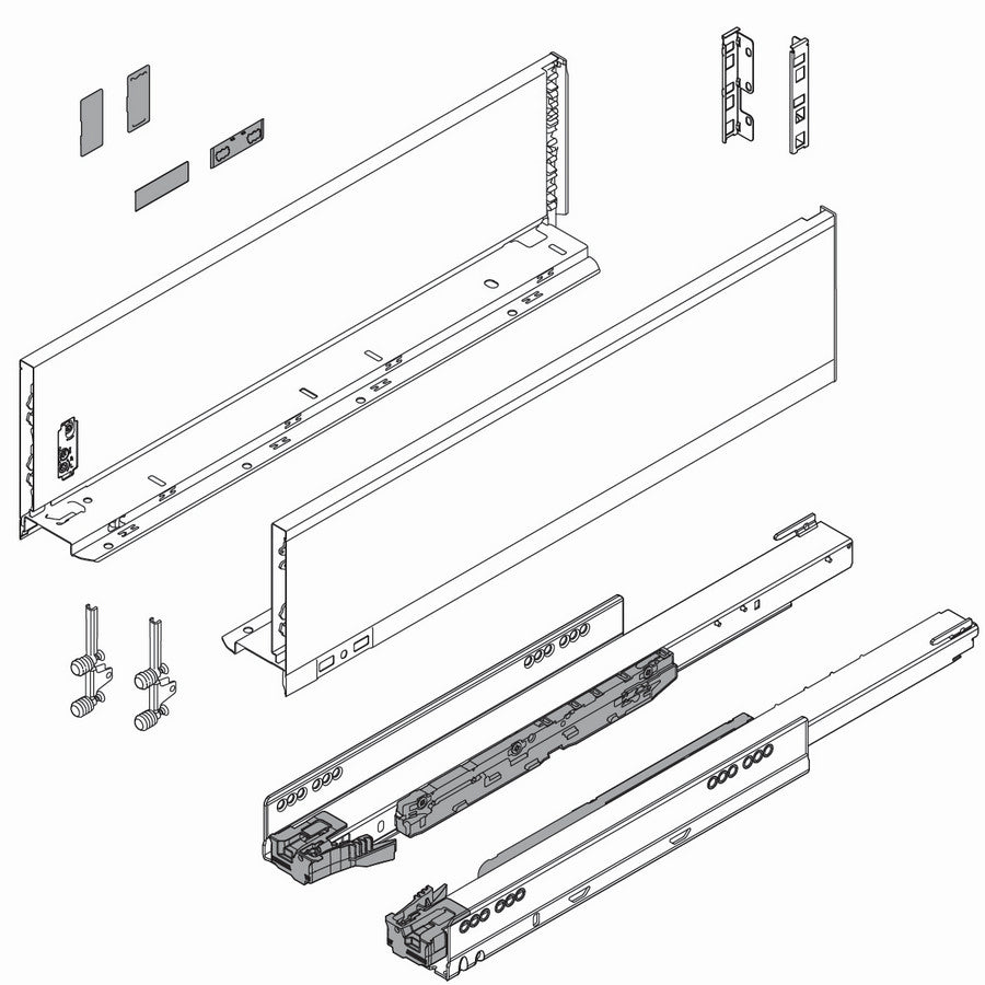 LEGRABOX ORION GRAY 500MM (20" NOMINAL LEIGHT)