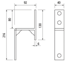 Barn door bypass connector MT BLK