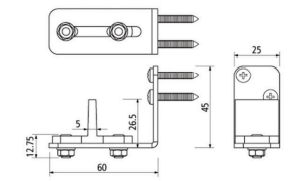 Barn door T guide SS