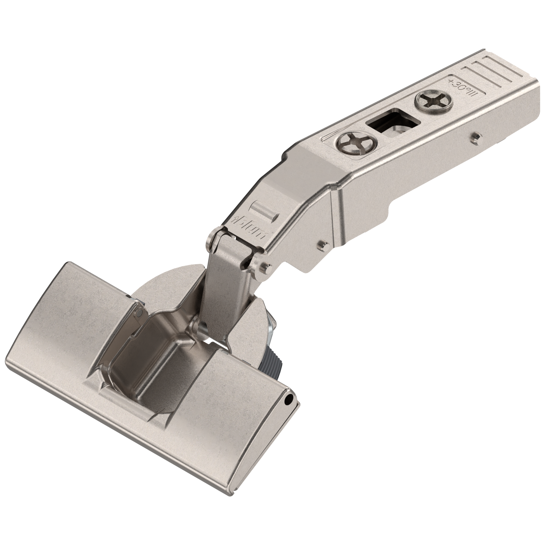 Blum CLIP top hinges - special applications Angled hinges +30° III Nickel