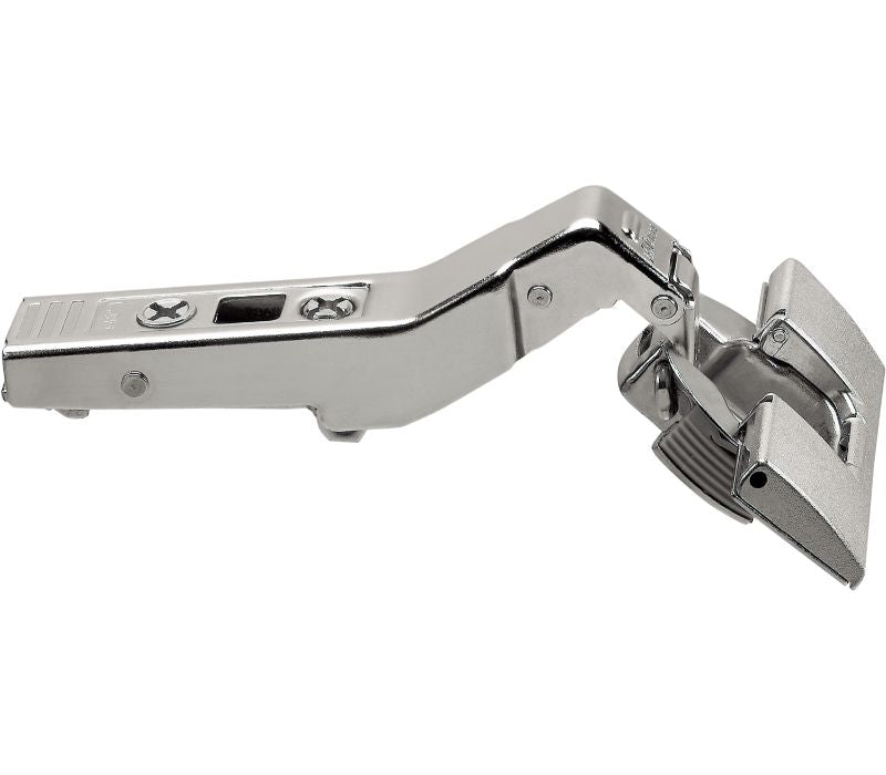 Blum CLIP top angled hinge 45° I, half overlay appl., hinge cup: INSERTA