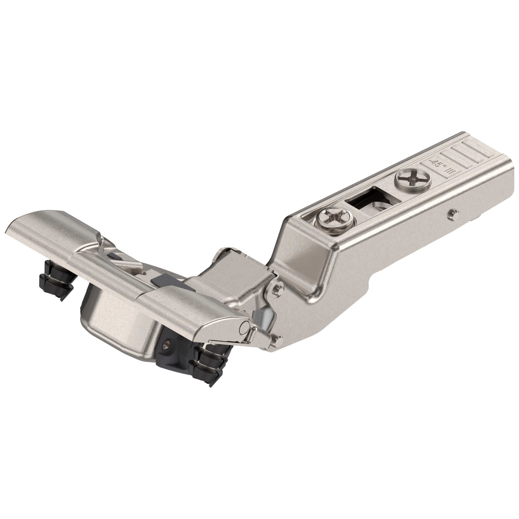 Blum CLIP top BLUMOTION hinges - special applications Angled hinges -45° Nickel