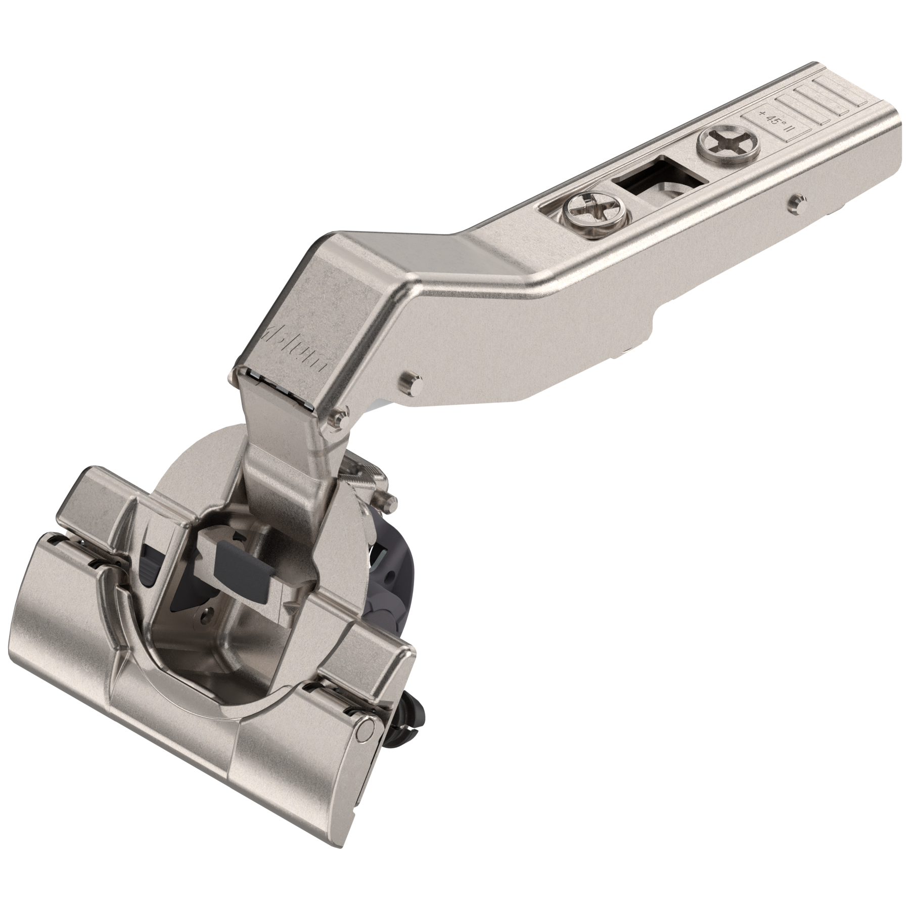 Blum CLIP top BLUMOTION hinges - special applications Angled hinges +45° II Nickel