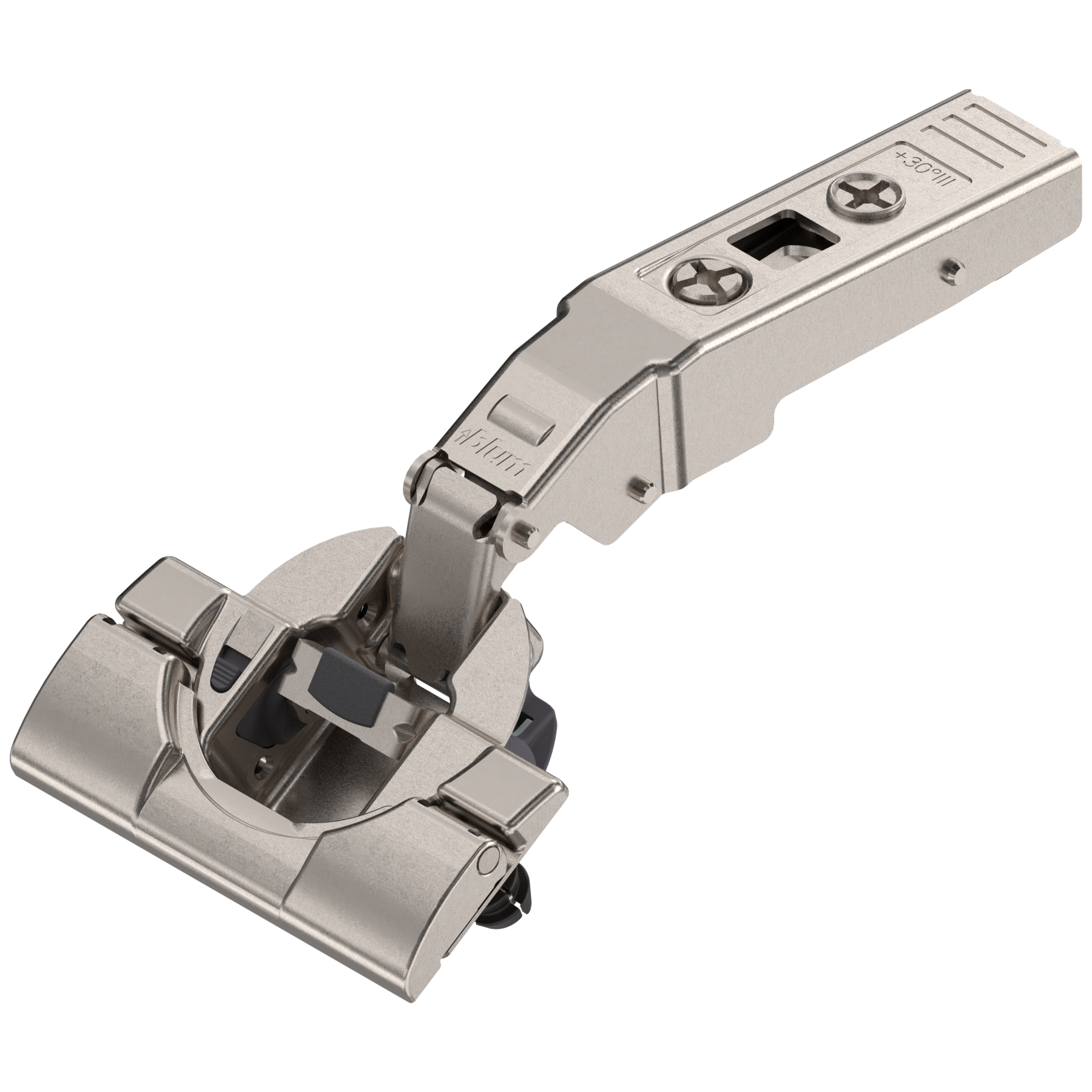Blum CLIP top BLUMOTION hinges - special applications Angled hinges +30° III Nickel