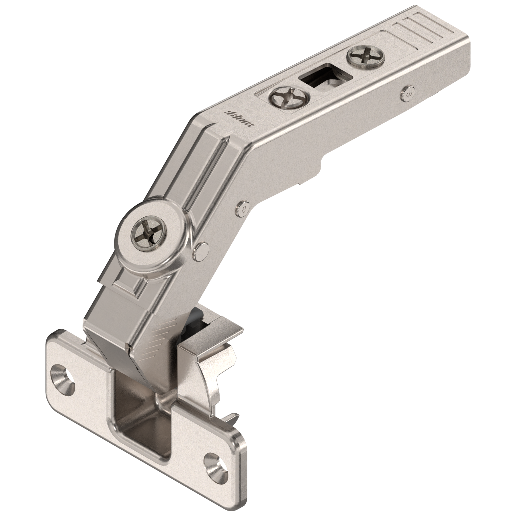 Blum CLIP top 60° full overlay bi-fold hinge Screw-on Nickel