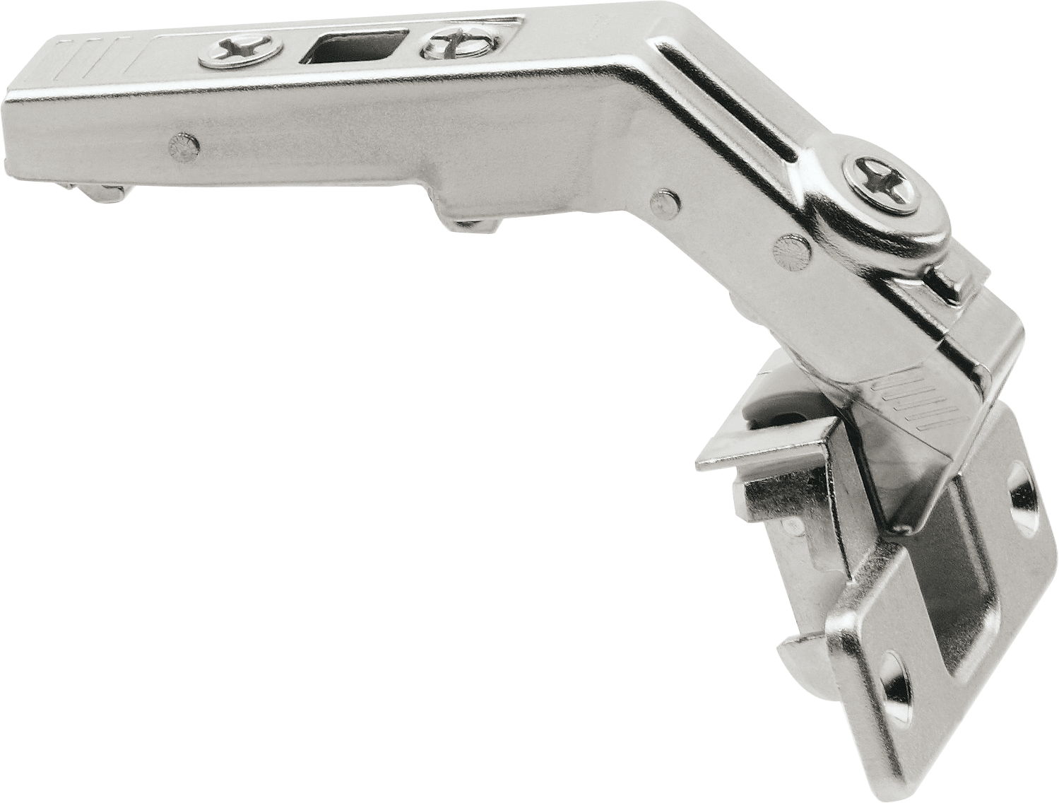 Blum CLIP top 60° full overlay bi-fold hinge Screw-on Nickel