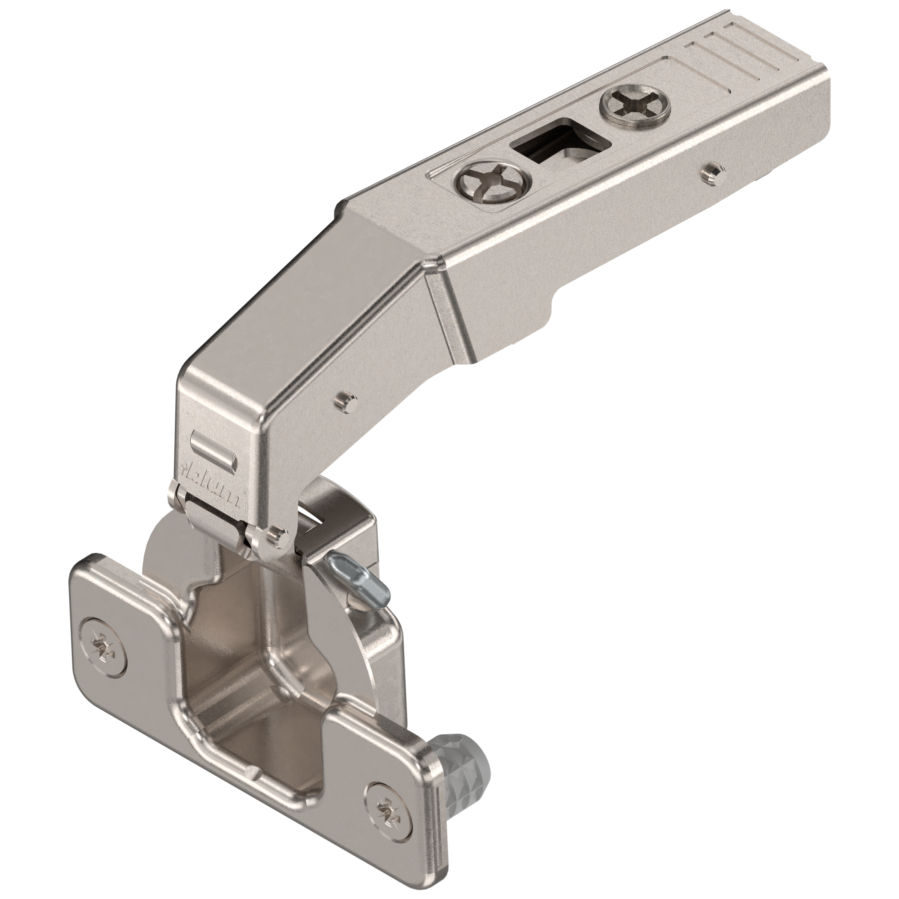 Blum CLIP top blind corner hinge 95°, inset application, hinge cup: press-in