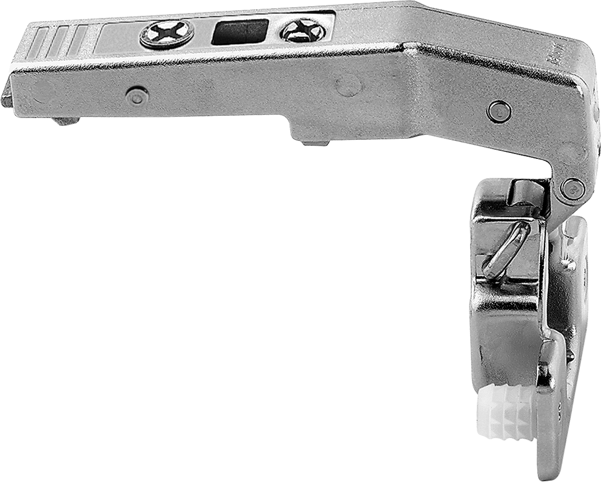 Blum CLIP top blind corner hinge 95°, inset application, hinge cup: press-in