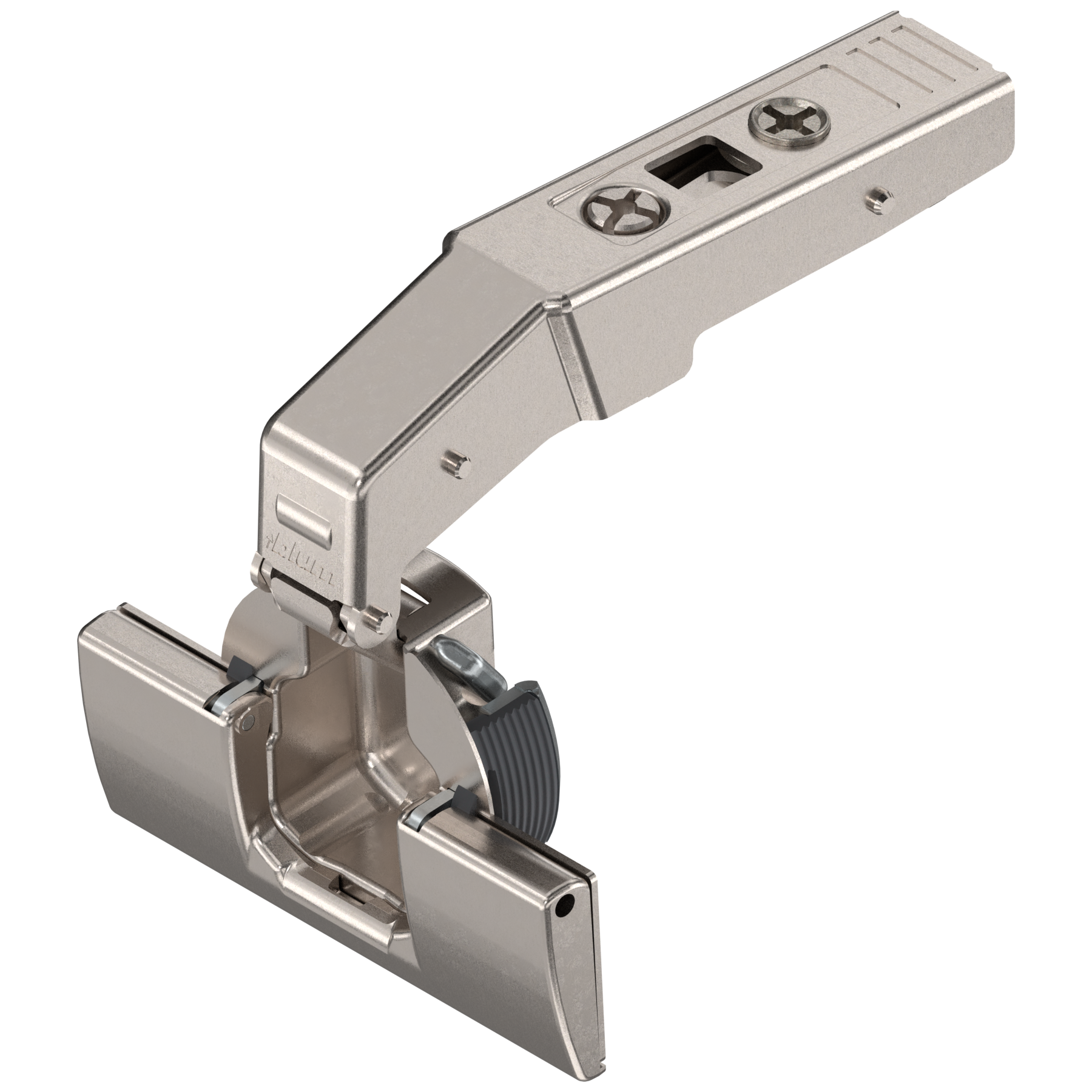 Blum CLIP top blind corner hinge 95°, inset application, hinge cup: INSERTA
