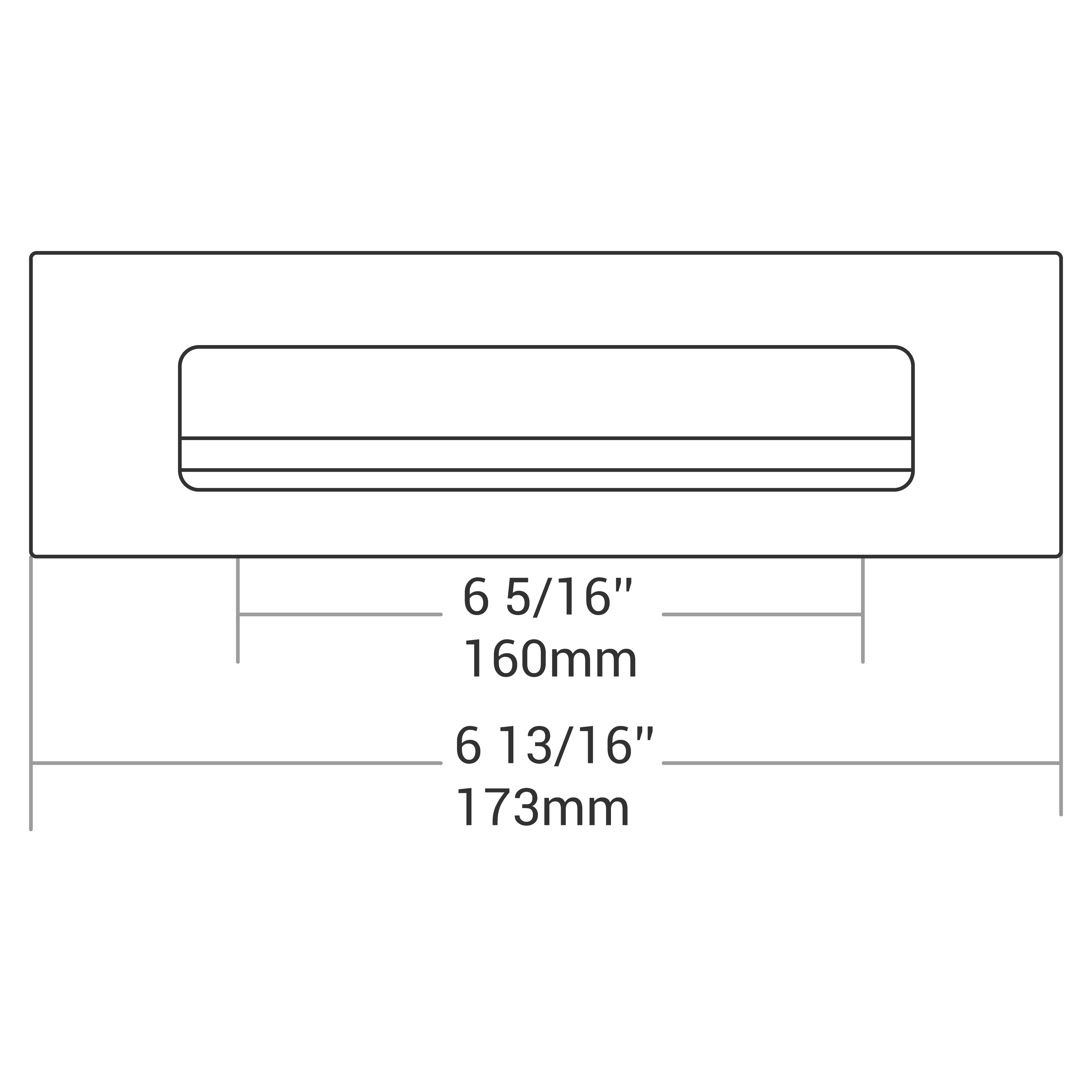 FLUSH HANDLE MATT BLACK 160MM