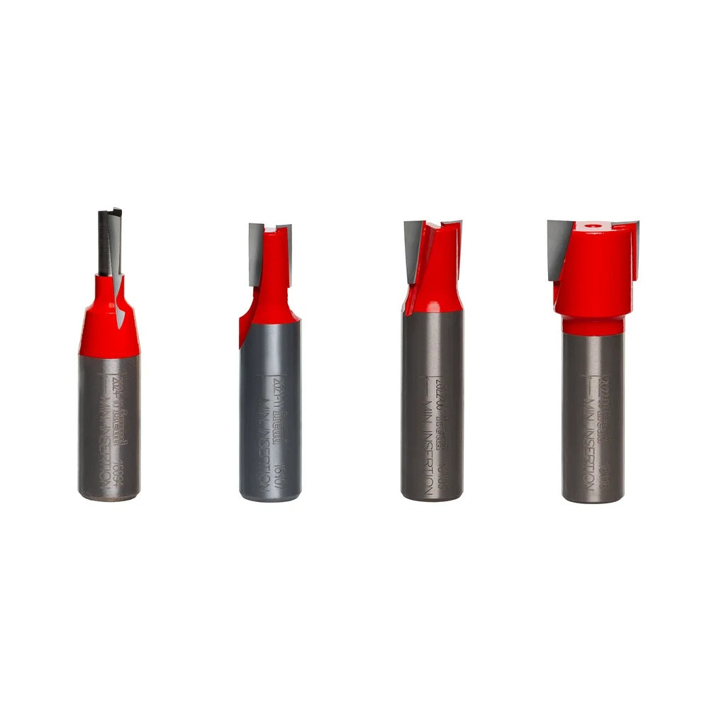 4 Piece Undersized Plywood Bit Set (1/2" Shank)