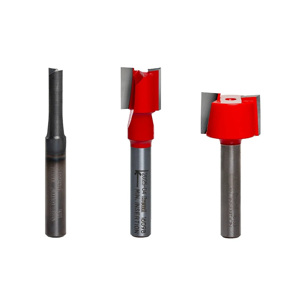3 Piece Undersized Plywood Bit Set (1/4" Shank)