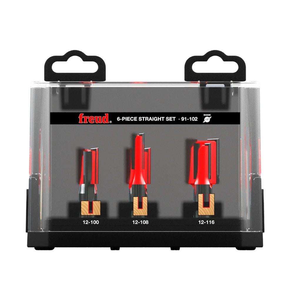 6 Piece Straight Bit Set