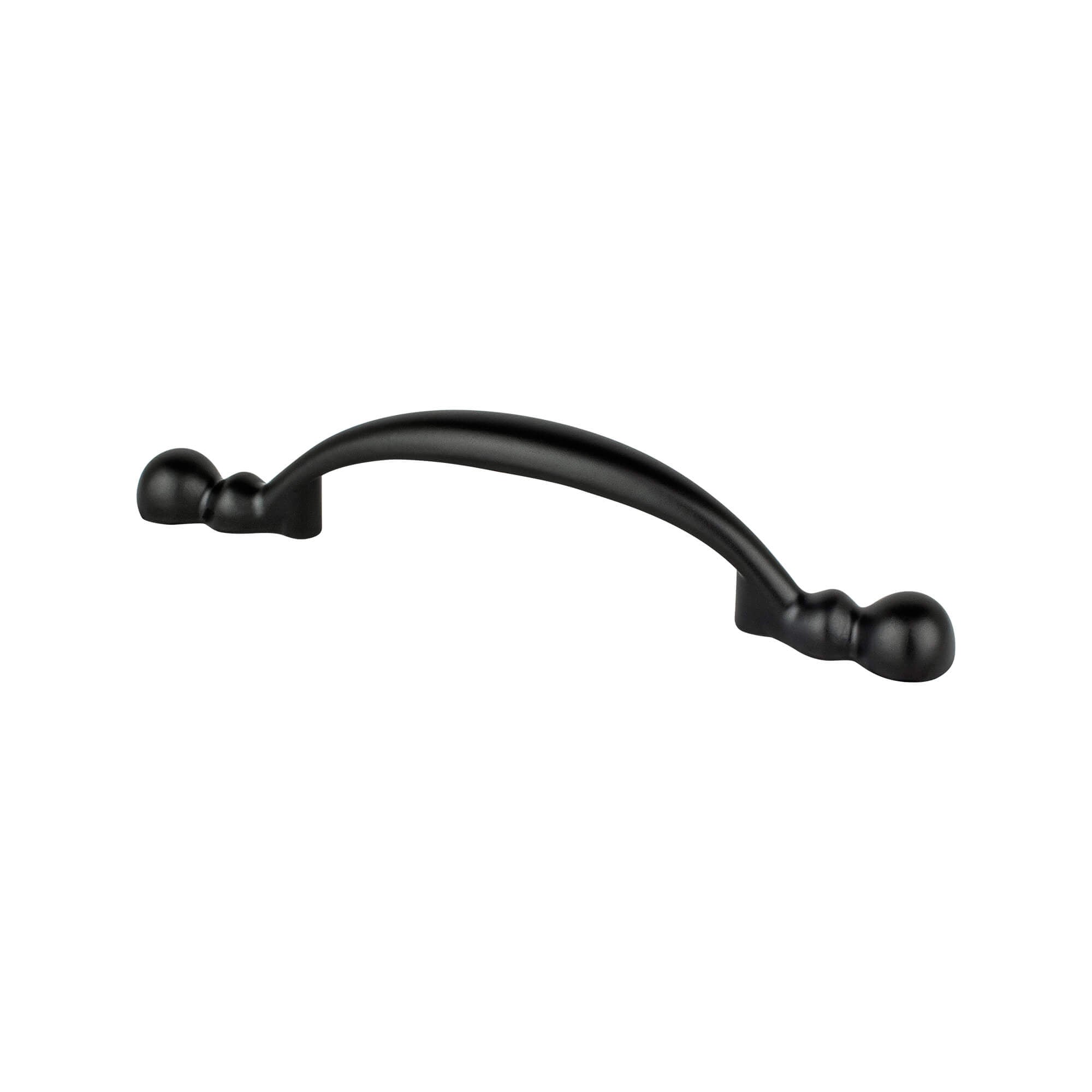 Traditional Advantage Four 3 inch CC Matte Black Rounded End Pull