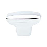 Transitional Advantage One Polished Chrome Rounded Rectangle Knob
