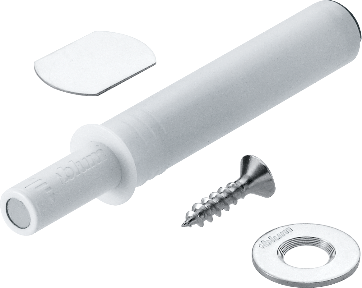 TIP-ON for doors - depth adjustable Std. door Silk White V1SEIW