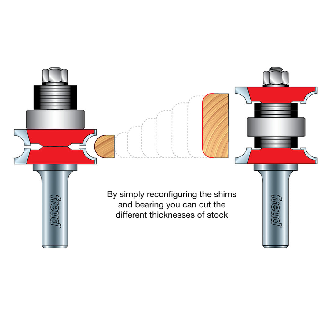 Radius Variable Corner Round Bit