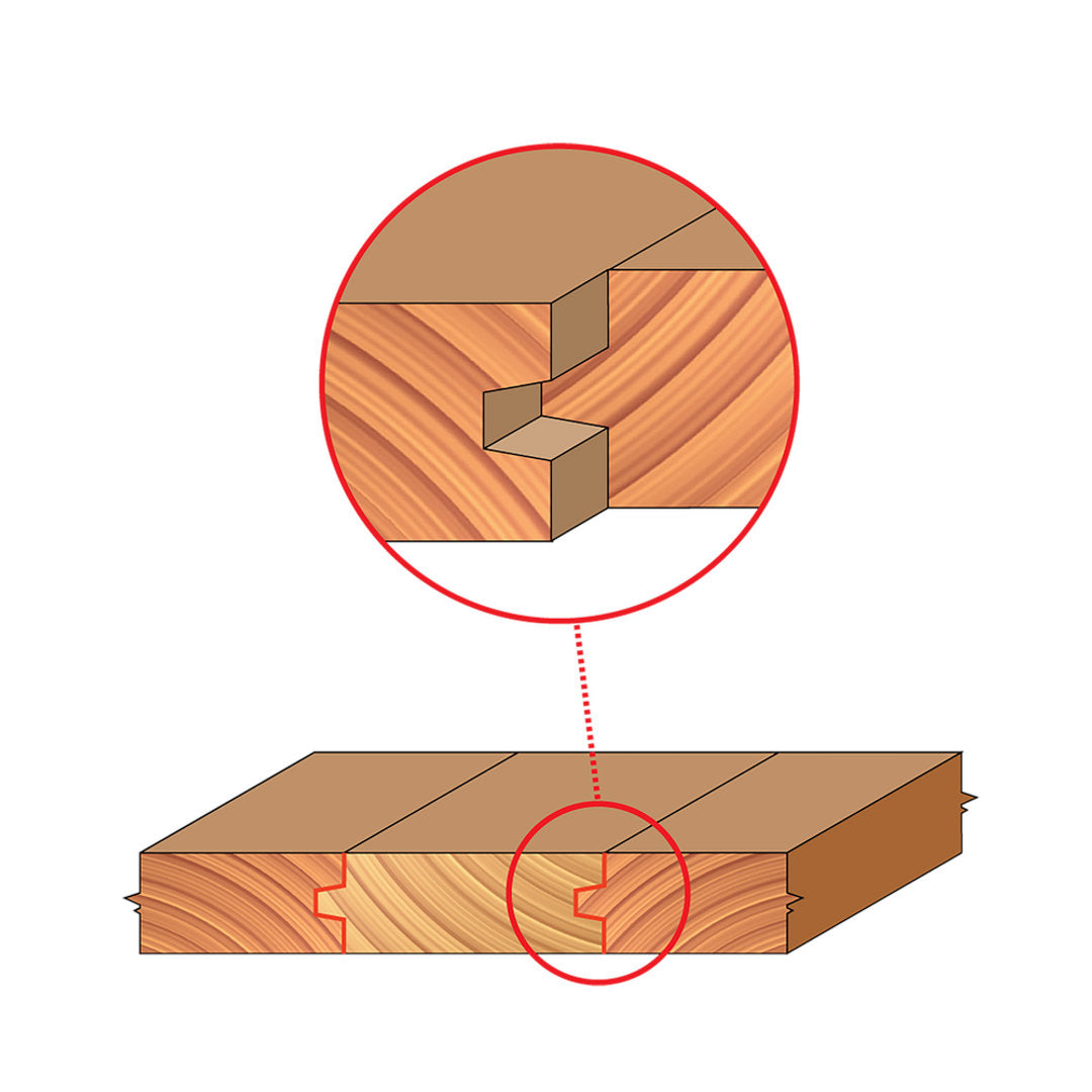 Wedge Tongue & Groove Bit