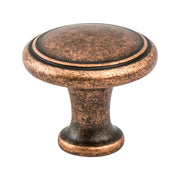 KNOB W/RING 1-1/8" WEATHERED COPPER 25/