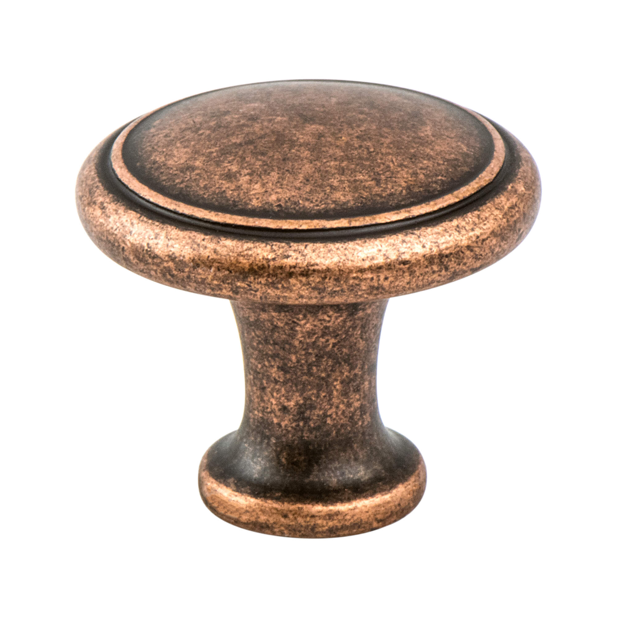 KNOB W/RING 1-1/8" WEATHERED COPPER 25/