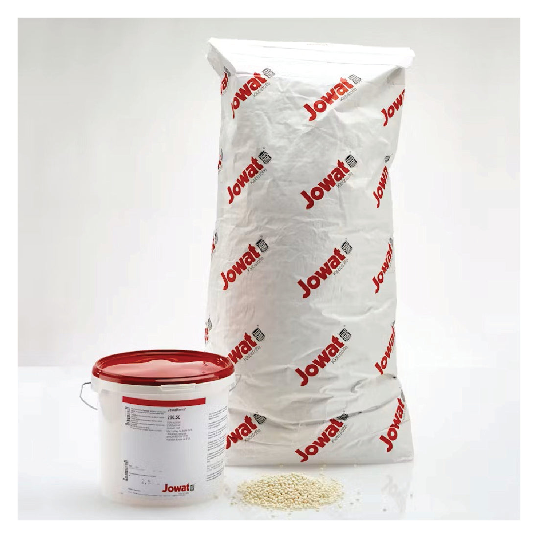 ADHESIVE JOWAT JOWATHERM 280.90 EVA HOTMELT HIGH VISCOSITY CLEAR 190?210Â°C GRANULAR 44LB BAG