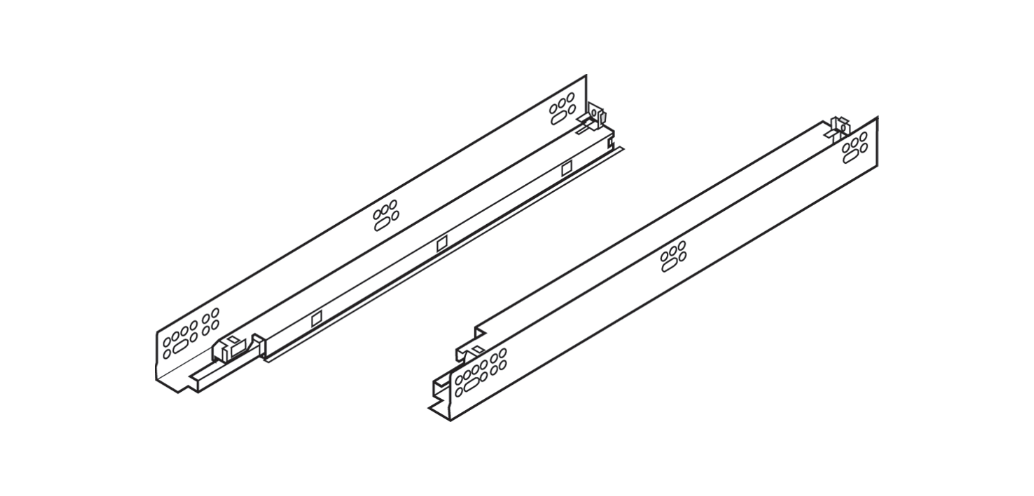 TANDEM plus BLUMOTION 569 - heavy duty drawer runners 18'' Zinc-Plated