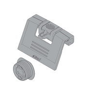 TANDEMBOX Handle for interior roll-out drawer Ident with latch R7037 Dust Grey