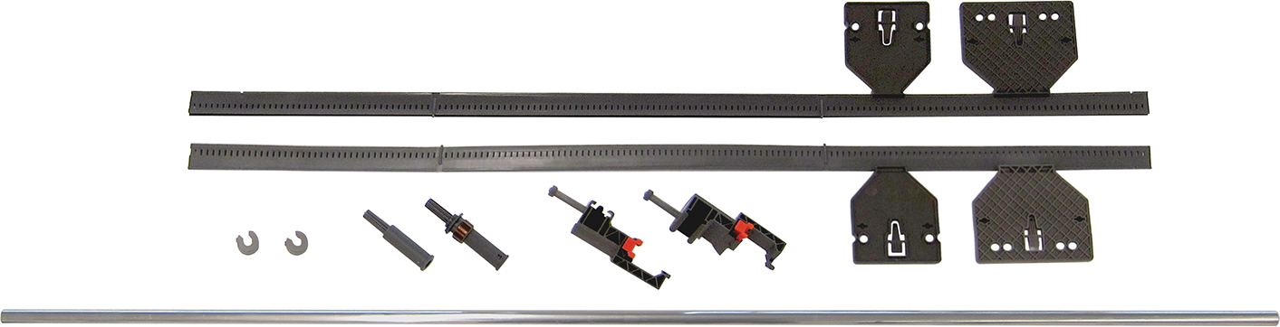 Lateral stabilizer set for TANDEM plus BLUMOTION 563/9 drawer runners R7037 Dust Grey
