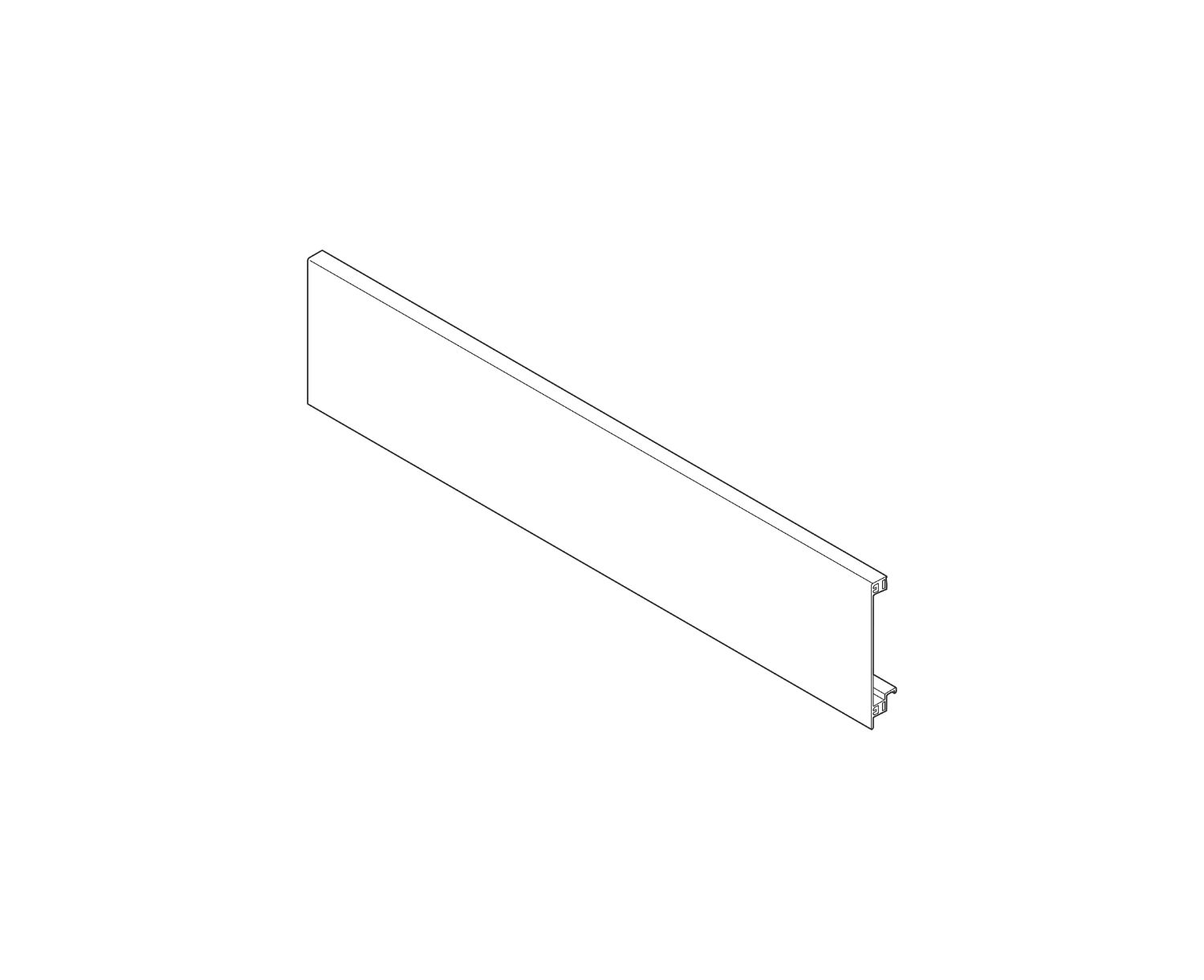 LEGRABOX Front piece Ident 1043mm Brushed Nickel