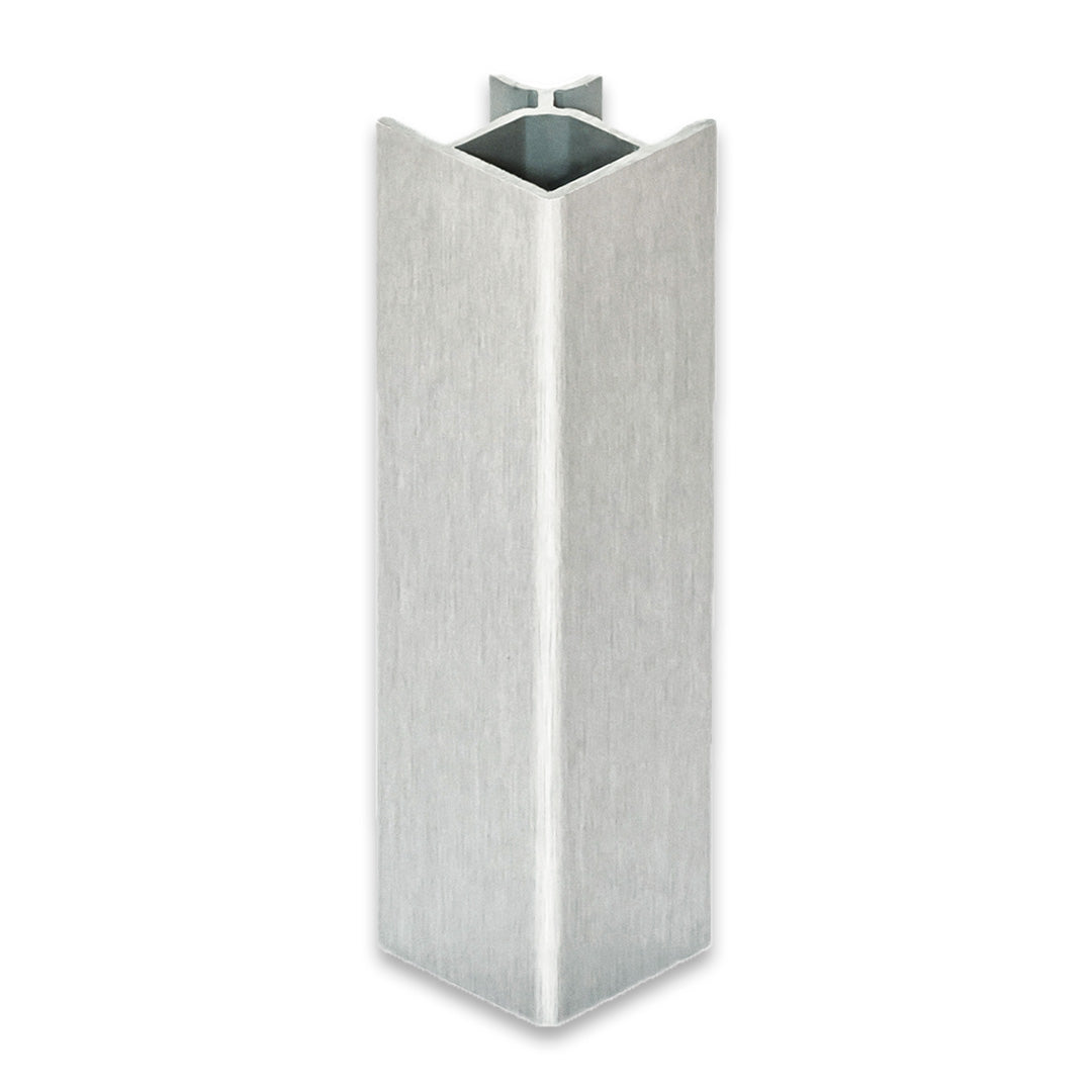 TOE KICK 90Â° SQUARE CORNER VOLPATO FOR H150 5.90" ANODIZED BRUSHED ALUMINUM