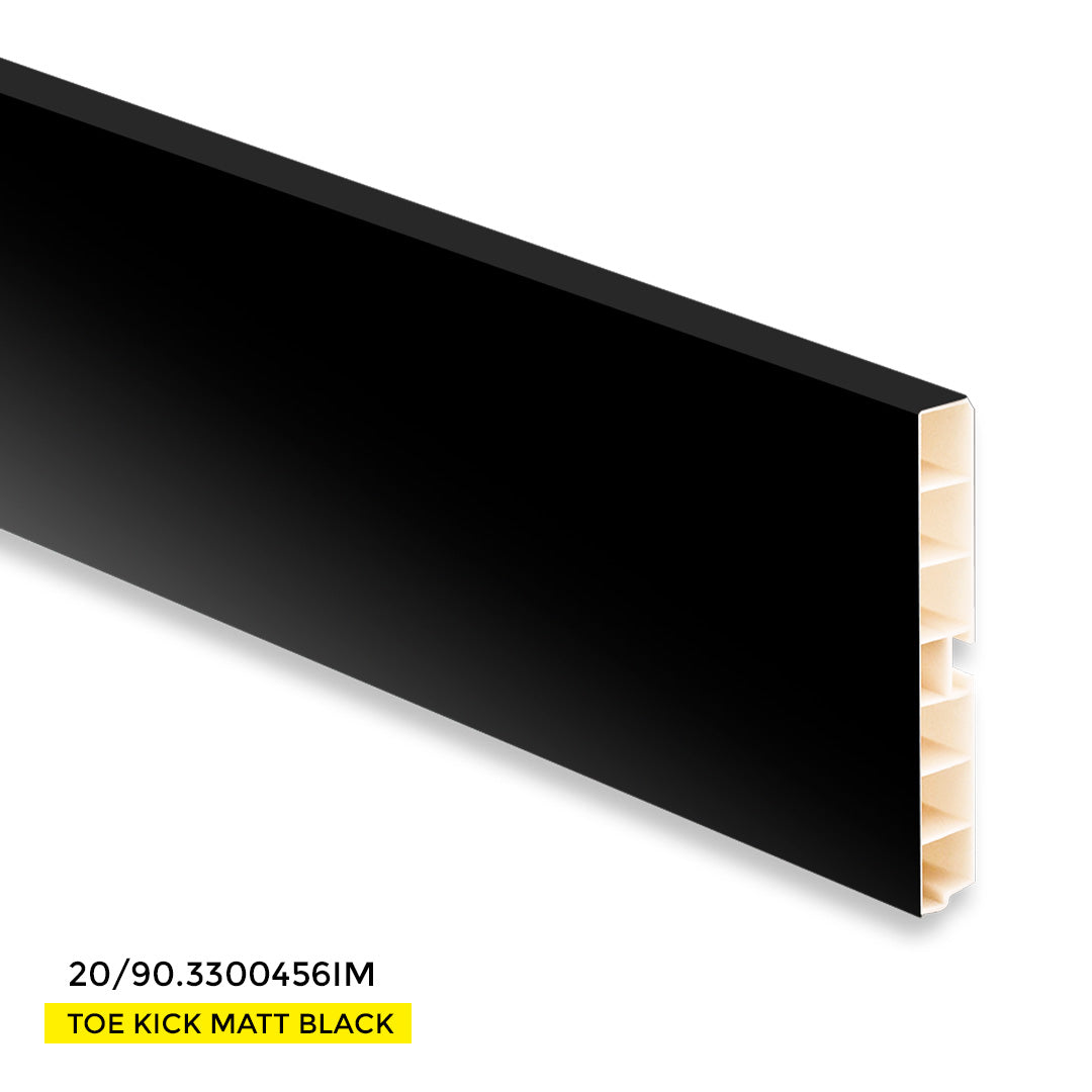 TOE KICK VOLPATO H100MM 3.93" H X 10.83' LONG MATTE BLACK