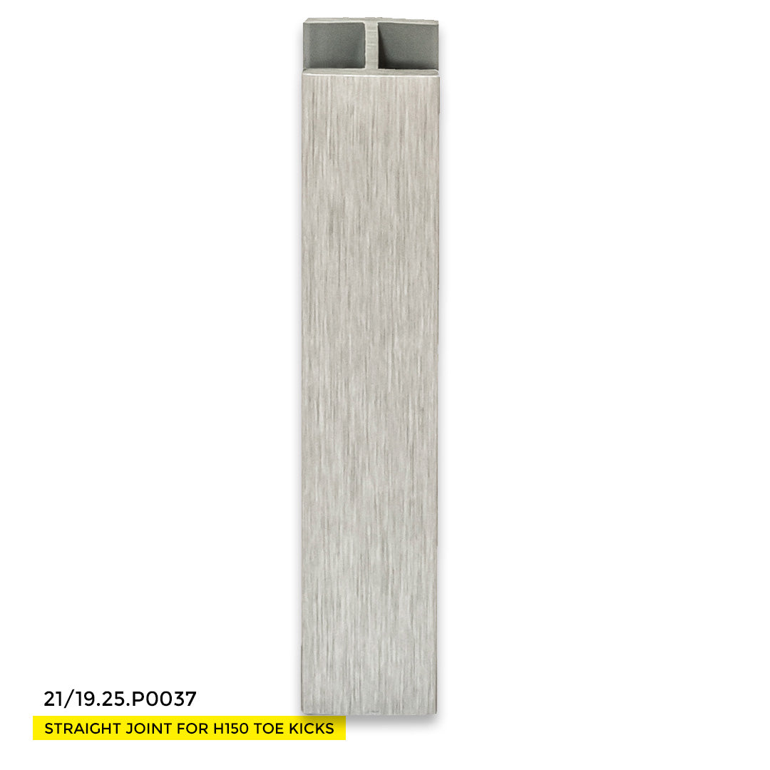 TOE KICK STRAIGHT JOINT VOLPATO FOR H150 5.90" ANODIZED BRUSHED ALUMINUM