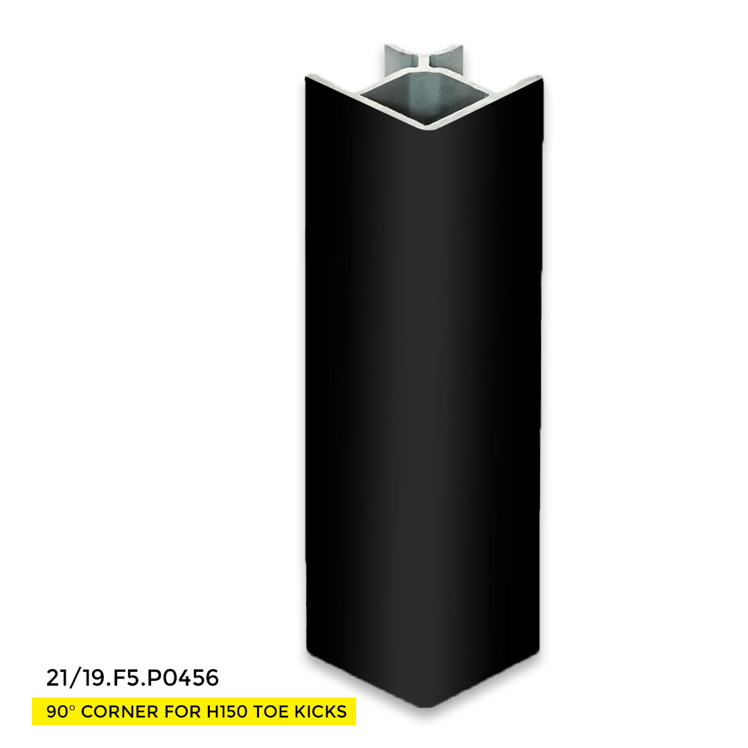 TOE KICK 90Â° CORNER VOLPATO FOR H150 5.90" MATT BLACK