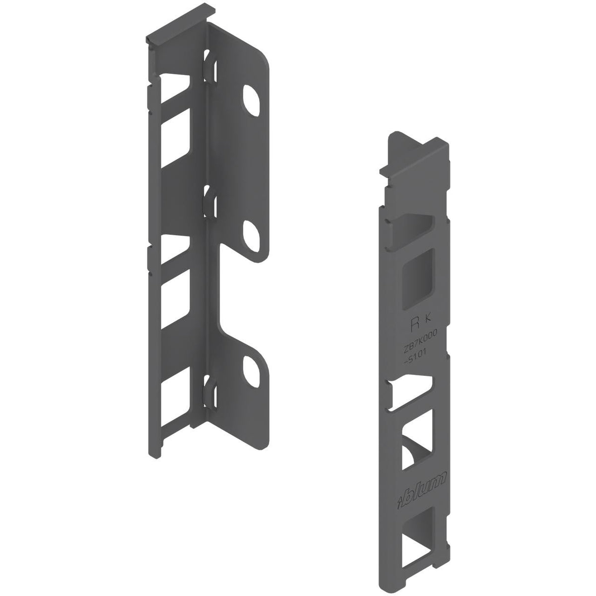 LEGRABOX rear fixing bracket Ident R+L Orion Grey Matte — BLUM ZB7K000S