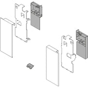 LEGRABOX Interior front fixing bracket set (steel) Ident R+L Orion Grey Matte — BLUM ZI7.0KS0