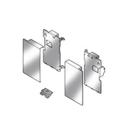 LEGRABOX Interior front fixing bracket set (steel) Ident R+L Brushed Stainless Steel — BLUM ZI7.0MI0