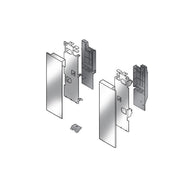 LEGRABOX Interior front fixing bracket set (steel) Ident R+L Brushed Stainless Steel — BLUM ZI7.3CI0
