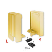 Set of End Caps SYMAG 32 (L+R End Caps +2clips +2screws) - Matt Gold